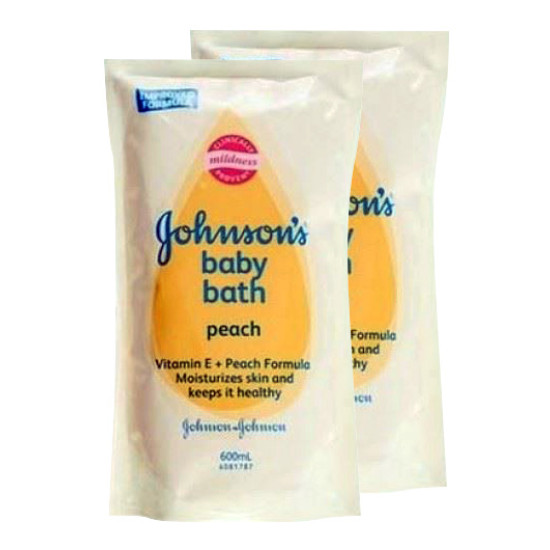 JOHNSON'S BABY BATH ( REGULAR ) PEACH 600ML*2