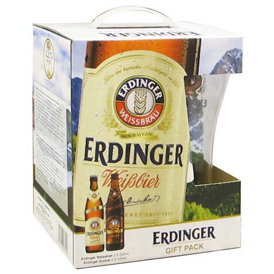 ERIDINGER WEISBIER 500ML*4 FREE GLASS