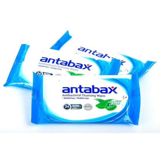 ANTABAX ANTIBAC CLEANSING WIPES 10'sx3