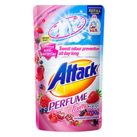 ATTACK LIQUID DETERGENT ( REFILL ) FRUITY 700G