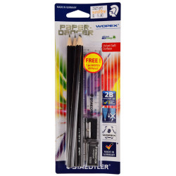 STAEDTLER WOPEX 2B 6'S+RUBBER+SHARPENER