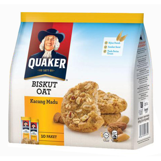 QUAKER HONEY NUTS COOKIES 270GM