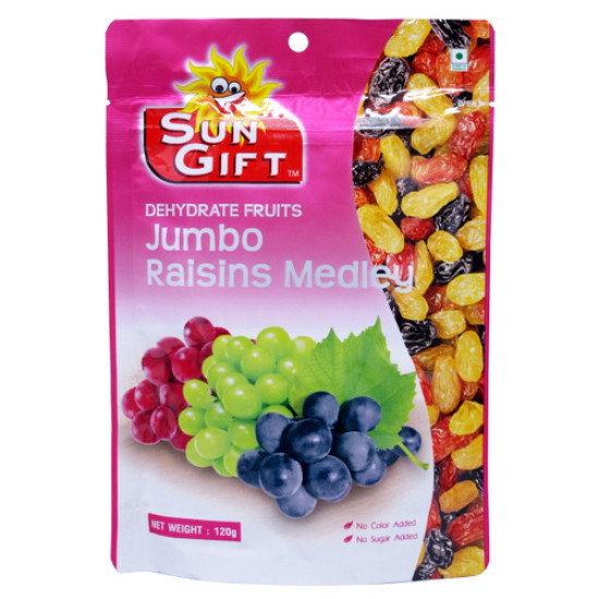 TONG GARDEN SUN GIFT JUMBO MEDLEY RAISIN 120GM