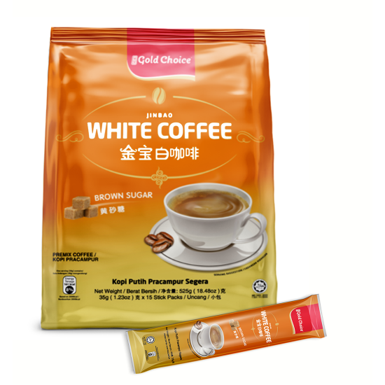 GOLD CHOICE WHITE COFFEE BROWN SUGAR 35GM*12