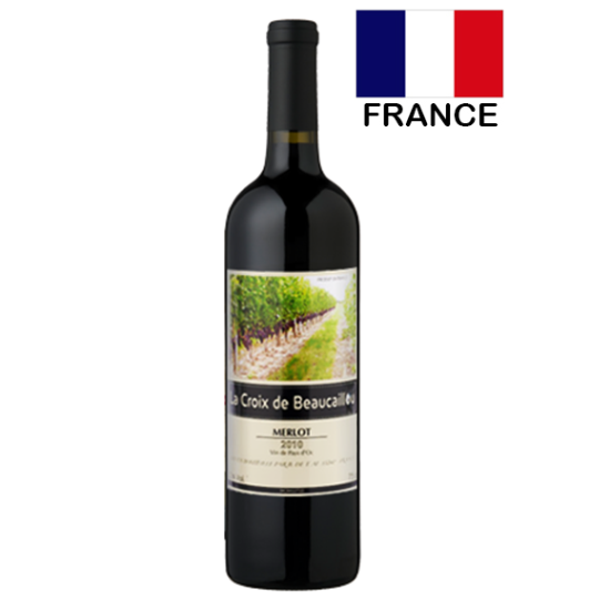 LA CROIX DE BEAUCAILLIOU MERLOT 75CL +GL