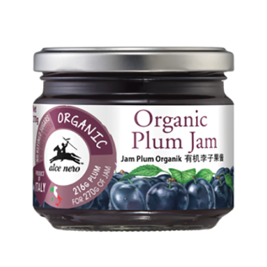 ALCE NERO ORGANIC JAM - PLUM 270G