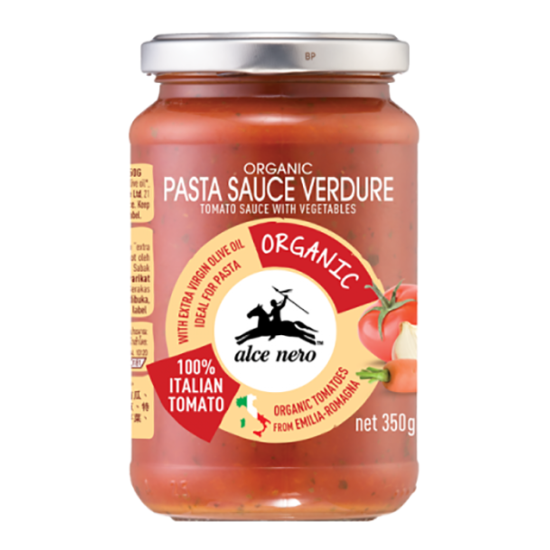 ALCE NERO ORGANIC TOMATO SAUCE -VEGETABLES 350G