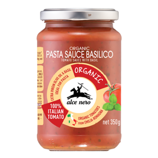 ALCE NERO ORGANIC TOMATO SAUCE -BASIL 350G