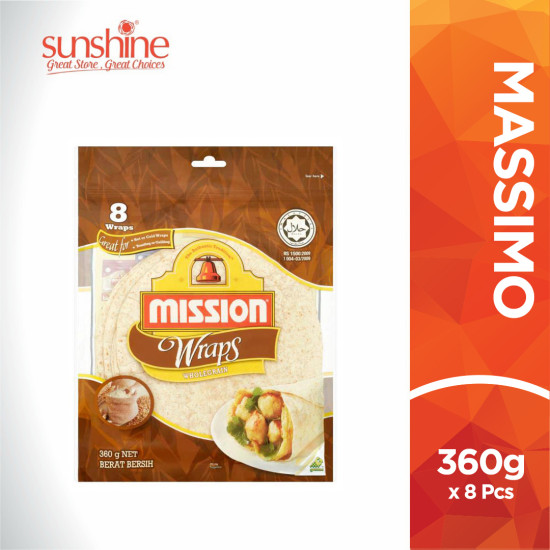 MISSION WRAP WHOLEGRAIN 360GM*8