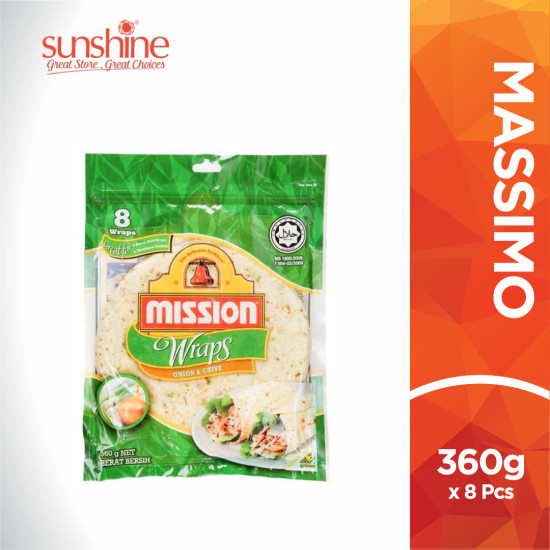 MISSION WRAP ONION & CHIVES 360GM*8