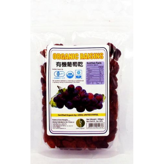 EARTH GIFT ORGANIC RAISIN 250G