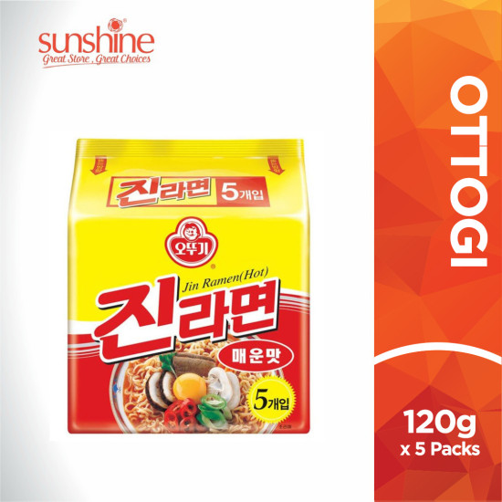 OTTOGI JIN RAMEN HOT MULTIPACK 120GM*5