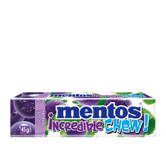 MENTOS INCREDIBLE CHEW GRAPE 45GM