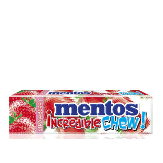 MENTOS INCREDIBLE CHEW STRAWBERRY 45GM