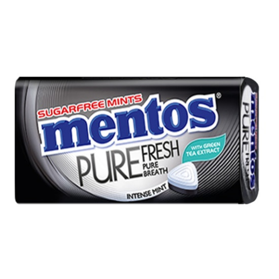 MENTOS PUREFRESH TIN INTENSE MINT 35GM