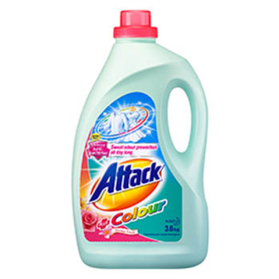 ATTACK LIQUID DETERGENT COLOUR 3.6KG