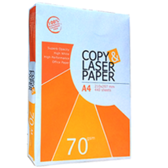 A4 PAPER 70GSM 440'S COPY & LASER COPIER PAPER