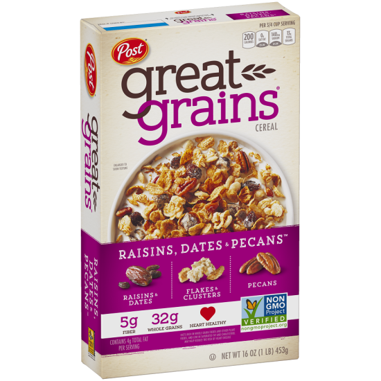 POST GREAT GRAINS RAISINS,DATES & PECANS 453GM