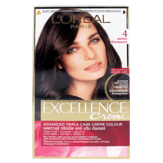 L'OREAL EXCELLENCE HAIR COLOUR - 4 NATURAL BROWN 1