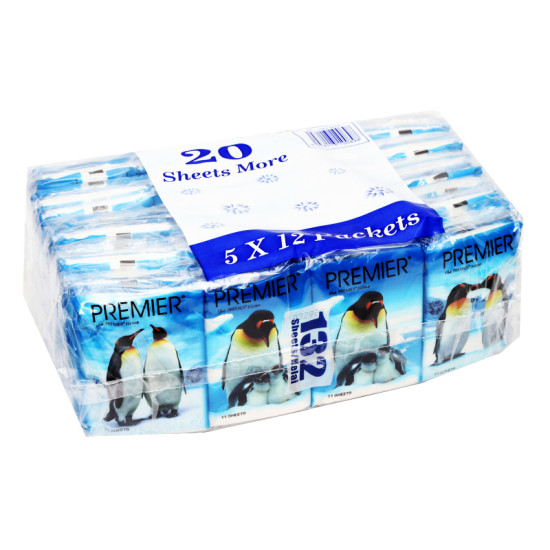 PREMIER PENGUIN POCKET TISSUE 9S*12*5T