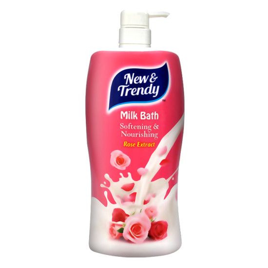 NEW TRENDY MILK BATH SHOWER GEL - ROSE 850G