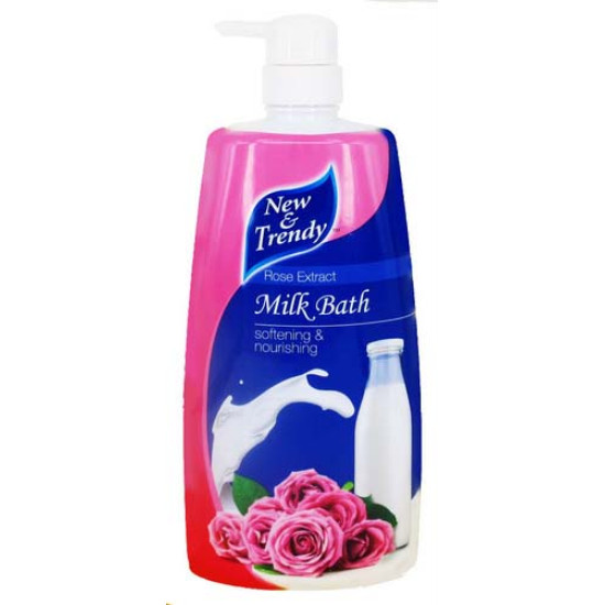 NEW TRENDY MILK BATH SHOWER GEL - ROSE 850G