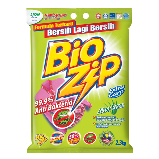 BIO ZIP DETERGENT POWDER - ALOE VERA 2.3KG