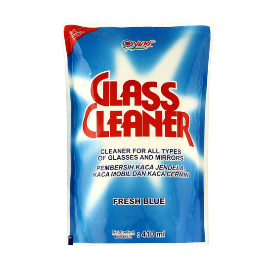 YURI GLASS CLEANER ( REFILL ) BLUE 410ML