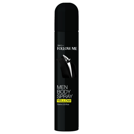 FOLLOW ME MEN'S BODY SPRAY - YELLOW 75ML