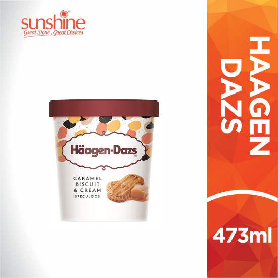 HAAGEN-DAZS ICE CREAM CARAMEL BISCUIT CREAM 473ML