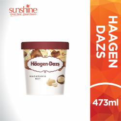 HAAGEN DAZS ICE CREAM MACADAMIA NUT 473ML