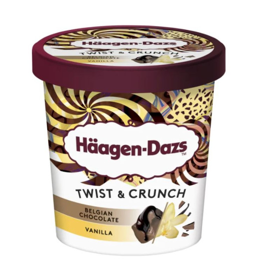 HAAGEN DAZS TWIST BELGIAN CHOC & VANILA 420ML