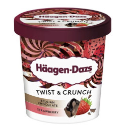 HAAGEN DAZS TWIST BELGIAN CHOC & STRAWBERRY 420ML