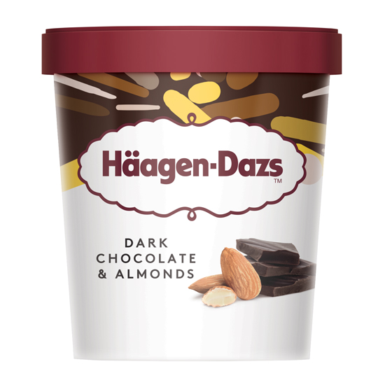 HAAGEN DAZS DARK CHOCOLATE&ALMOND 473ML