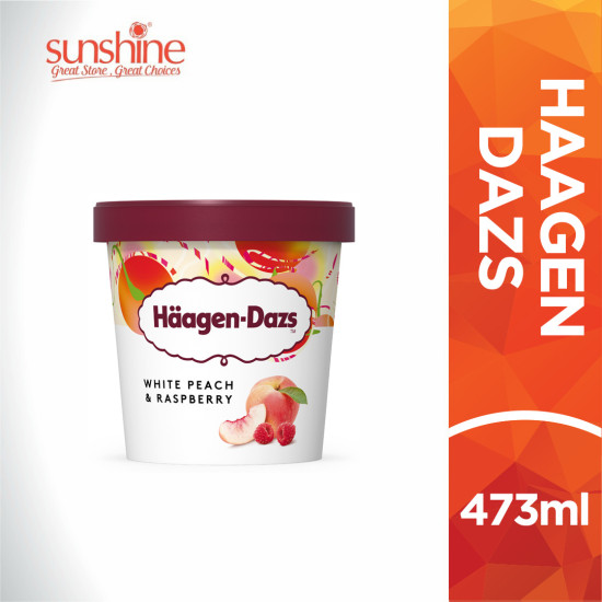 HAAGEN DAZS WHITE PEACH&RASPBERRY 473ML