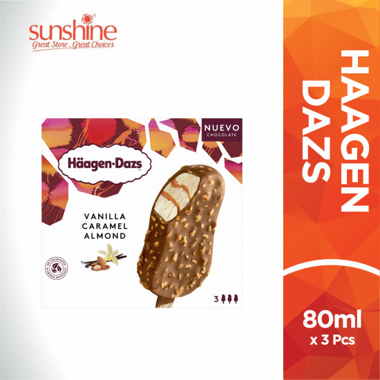 HAAGEN DAZS VANILLA CARAMEL ALMOND MP 80ML*3