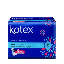 KOTEX SOFT & SMOOTH MAXI 24CM 10S KOTEX SOFT & SMOOTH MAXI 24CM 10S