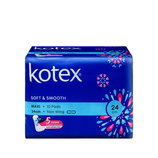 KOTEX SOFT & SMOOTH MAXI 24CM 10S