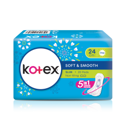 KOTEX SOFT & SMOOTH SLIM 24CM 20S KOTEX SOFT & SMOOTH SLIM 24CM 20S