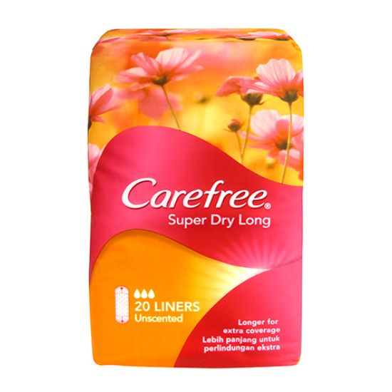 CAREFREE LONG UNSCENTED 176MM 20'S