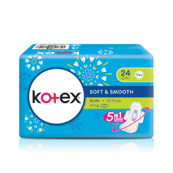 KOTEX SOFT & SMOOTH SLIM WING 24CM 20S KOTEX SOFT & SMOOTH SLIM WING 24CM 20S