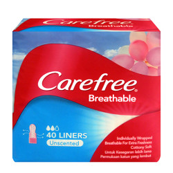 CAREFREE BREATHABLE UNSCENTED 156MM 40'S CAREFREE BREATHABLE UNSCENTED 156MM 40'S