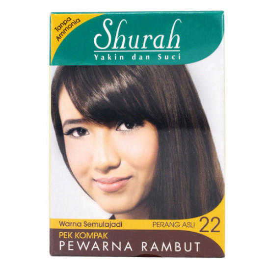 SHURAH PEWARNA RAMBUT ( KOMPAK )- PERANG ASLI 40ML