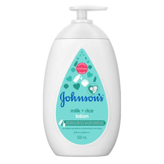 JOHNSON'S BABY LOTION MILK RICE 500ML