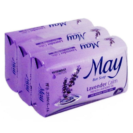 MAY SOAP LAVENDER CALM (PURPLE) 85GM*3'S