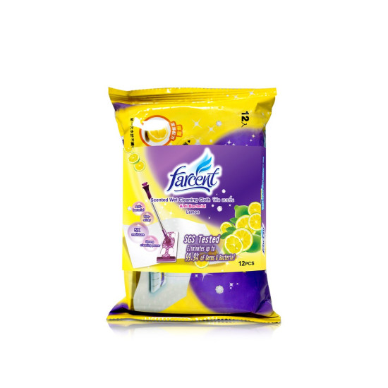 FARCENT ANTI BACTERIA WET TISSUES - LEMON 12'S