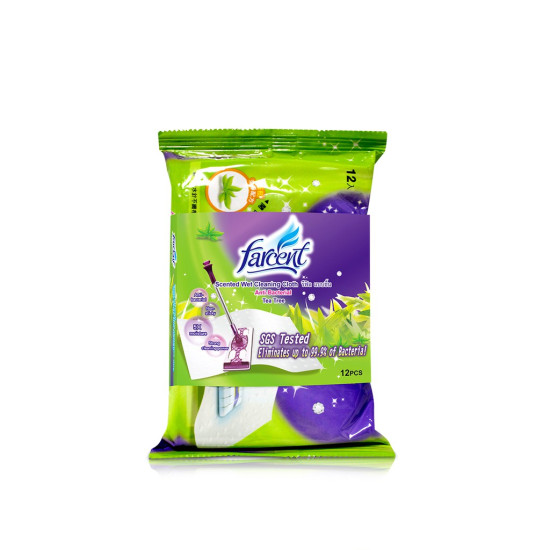 FARCENT ANTI BACTERIA WET TISSUES - TEA TREE 12'S