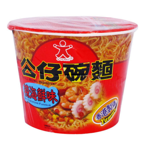 DOLL FRIED NOODLE RED SPICY PORK 114GM