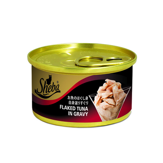 SHEBA (CAN) FLAKE TUNA IN GRAVY 85G