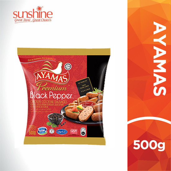 AYAMAS PREMIUM CHICKEN COCKTAIL BLACK PEPPER 500G